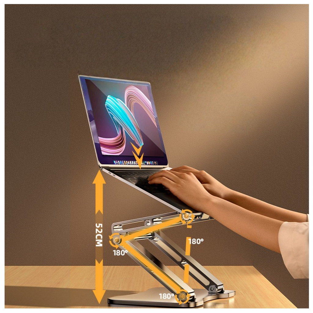 Підставка до ноутбука RTAKO RS-CP75D 3-Level Rotation Laptop Stand Silver (6930539537293)