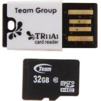 Карта пам'яті Team 32GB class 10 Team + Reader (TUSDH32GCL1029)