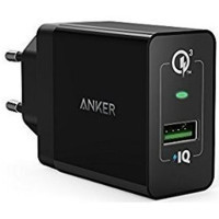 Зарядний пристрій Anker PowerPort+ 18W 1xQC3.0 + MicroUSB V3 (Black) (B2013L11)