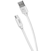 Дата кабель USB 2.0 AM to Type-C 1.0m Flash T-C824 5A SuperCharge White T-Phox (T-C824 White)