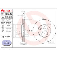 Гальмівний диск Brembo 09.8840.11