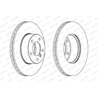 Brake disc FERODO DDF1536