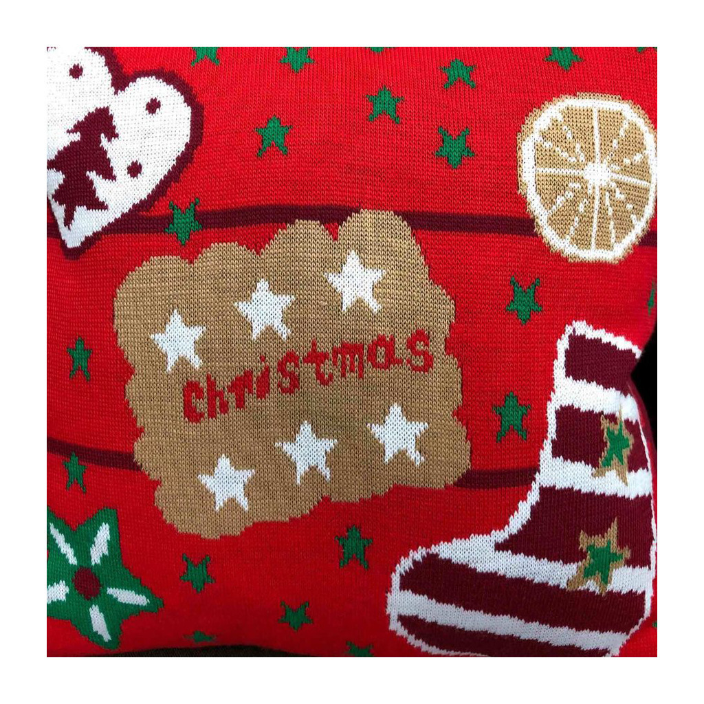 Наволочка Прованс в'язана Печиво 45х45 см Червона (23102)