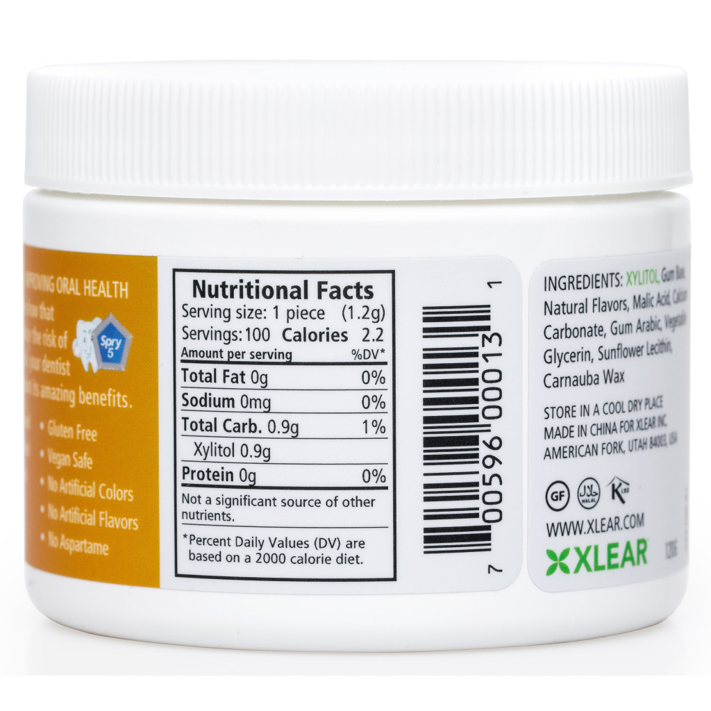 Жувальні гумки з ксилітом Spry натуральні фруктові 100 шт. (700596000131)