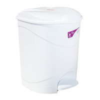 Garbage container Irak Plastik Bella #2 with pedal white 19 l (4561)