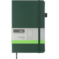Notebook Buromax Etalon 125x195 mm 96 sheets without a liner, artificial leather cover Green (BM.291060-04)
