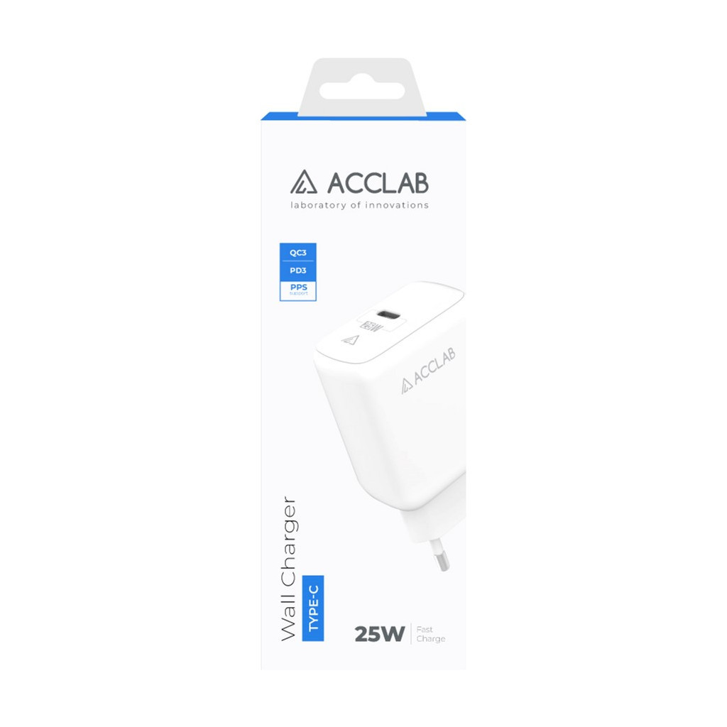 Зарядний пристрій ACCLAB AL-TC125 1хType-C 5В/3A/25W QC/PD3.0 (1283126538841) Зарядний пристрій ACCLAB AL-TC125 1хType-C 5В/3A/25W QC/PD3.0 (1283126538841)
