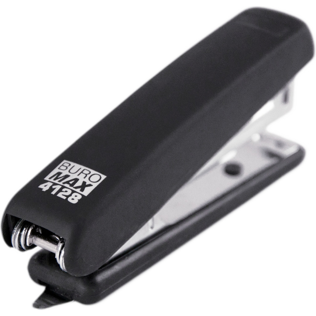 Степлер Buromax RUBBER TOUCH №10,12 аркушів 107х25х54 мм, чорний (BM.4128-01) Степлер Buromax RUBBER TOUCH №10,12 аркушів 107х25х54 мм, чорний (BM.4128-01)