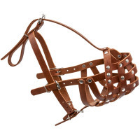 Muzzle for dogs Collar solid (boxer large) brown (05996)