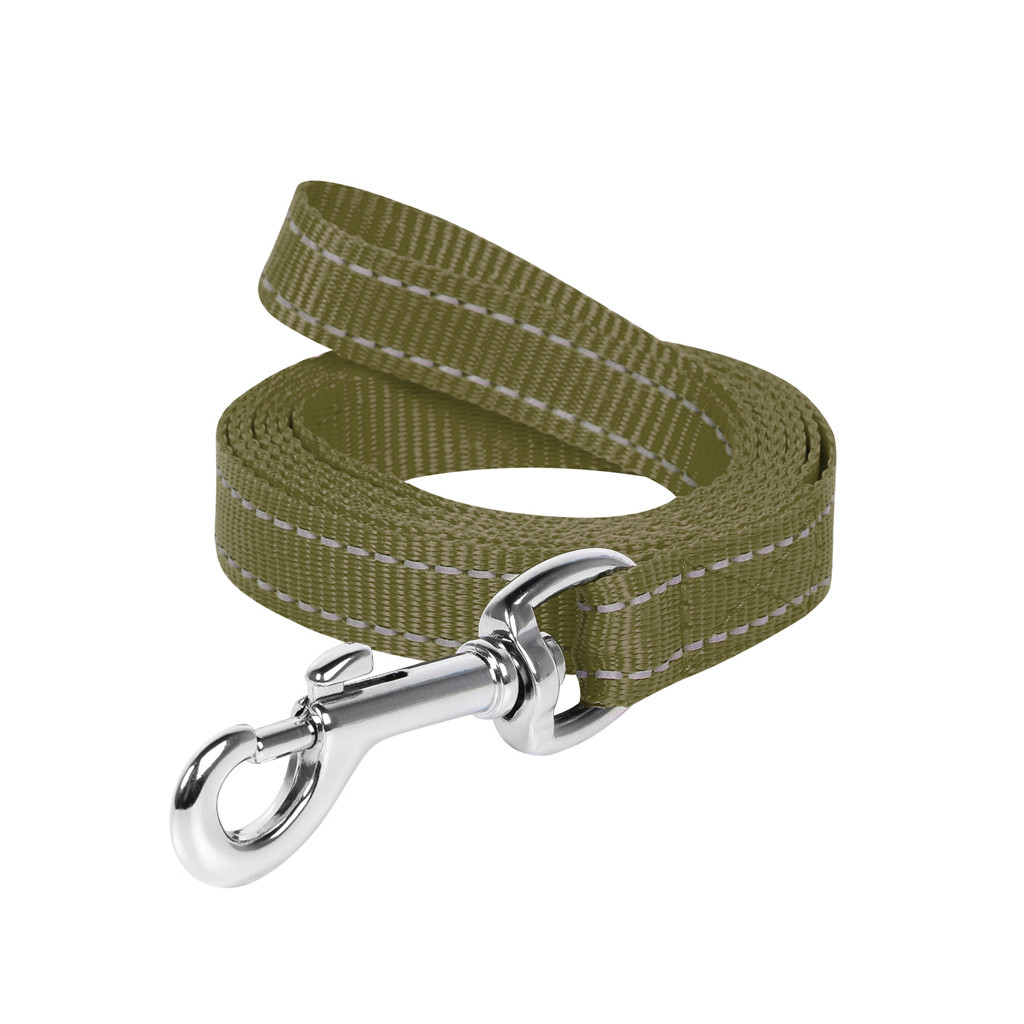 Повідець для собак Dog Extreme з нейлону Ш 25 мм Д 150 см хакі (046731)