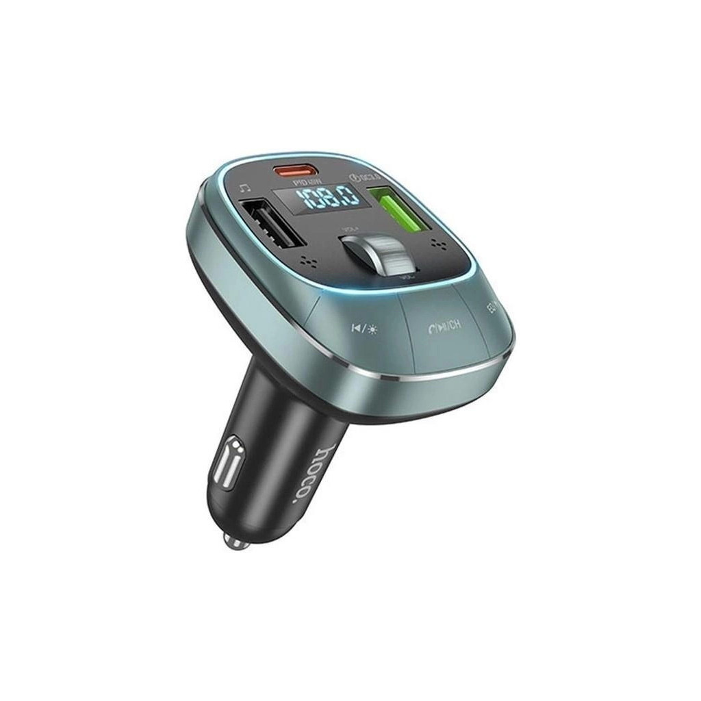 FM модулятор HOCO E76, Silver, Box (E76S)