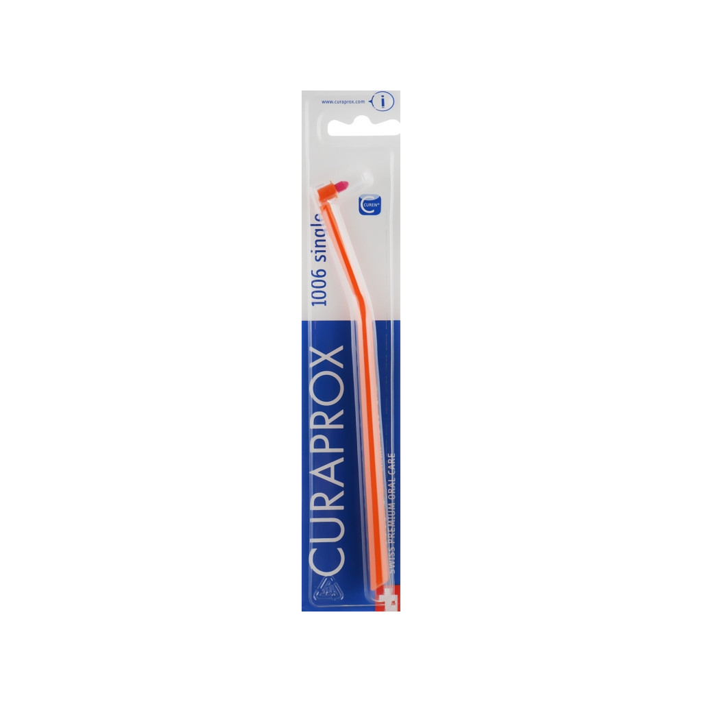 Зубна щітка Curaprox CS 1006 Single & Sulcular 6 мм Монопучкова Помаранчева (CS 1006-05)