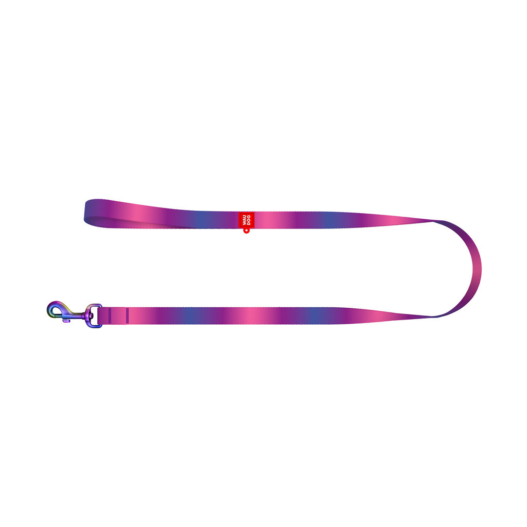 Повідець для собак WAUDOG Nylon Recycled градієнт M фіолетовий (46619)