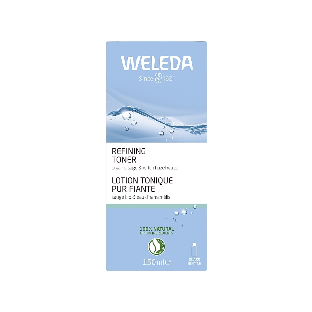 Тонік для обличчя Weleda Refining Toner Зволожуючий Для нормалізації pH та звуження пор з органічним гамамелісом 150 мл (4001638589659)