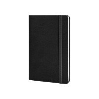 Notebook Optima A5 VIVELLA, soft cover, eraser, white block line, black (O27104-01)