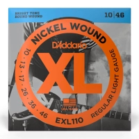 D'Addario XL Nickel Wound Regular Light Guitar Strings (10-46) (EXL110)