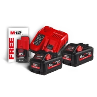 Набір акумулятор + зарядний пристрій Milwaukee M18 HNRG-552 2x5,5Ah, M12 3Ah, M12-18FC (4933464713)