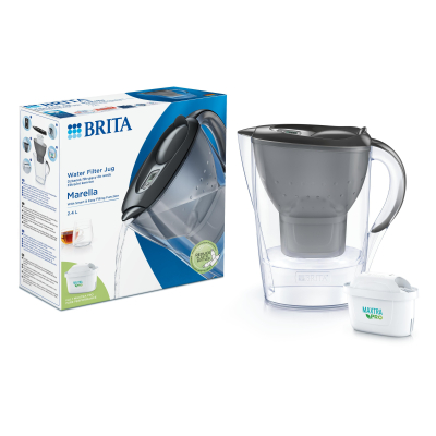 Фільтр-глечик Brita Marella Memo MXPro 2.4л (1.4л води) з фільтр-картриджем, графіт (1052794)