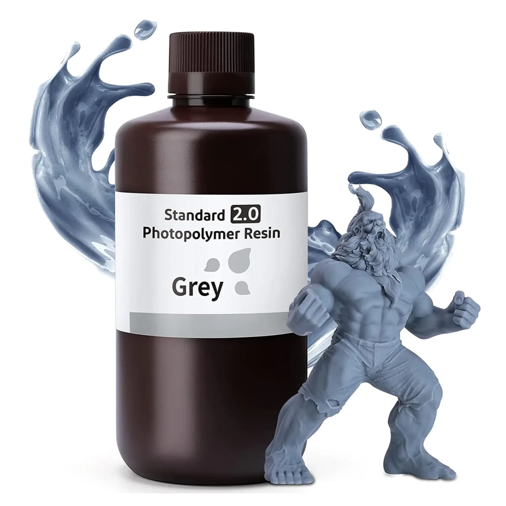 Фотополімерна смола ELEGOO Resin, Standard 2.0 1кг, grey (50.103.0061) Фотополімерна смола ELEGOO Resin, Standard 2.0 1кг, grey (50.103.0061)