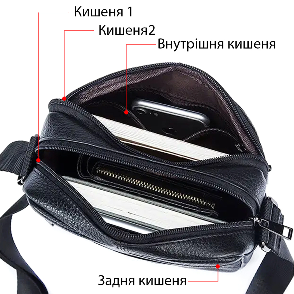 Сумка Vintage Флотар Чорна (14758)