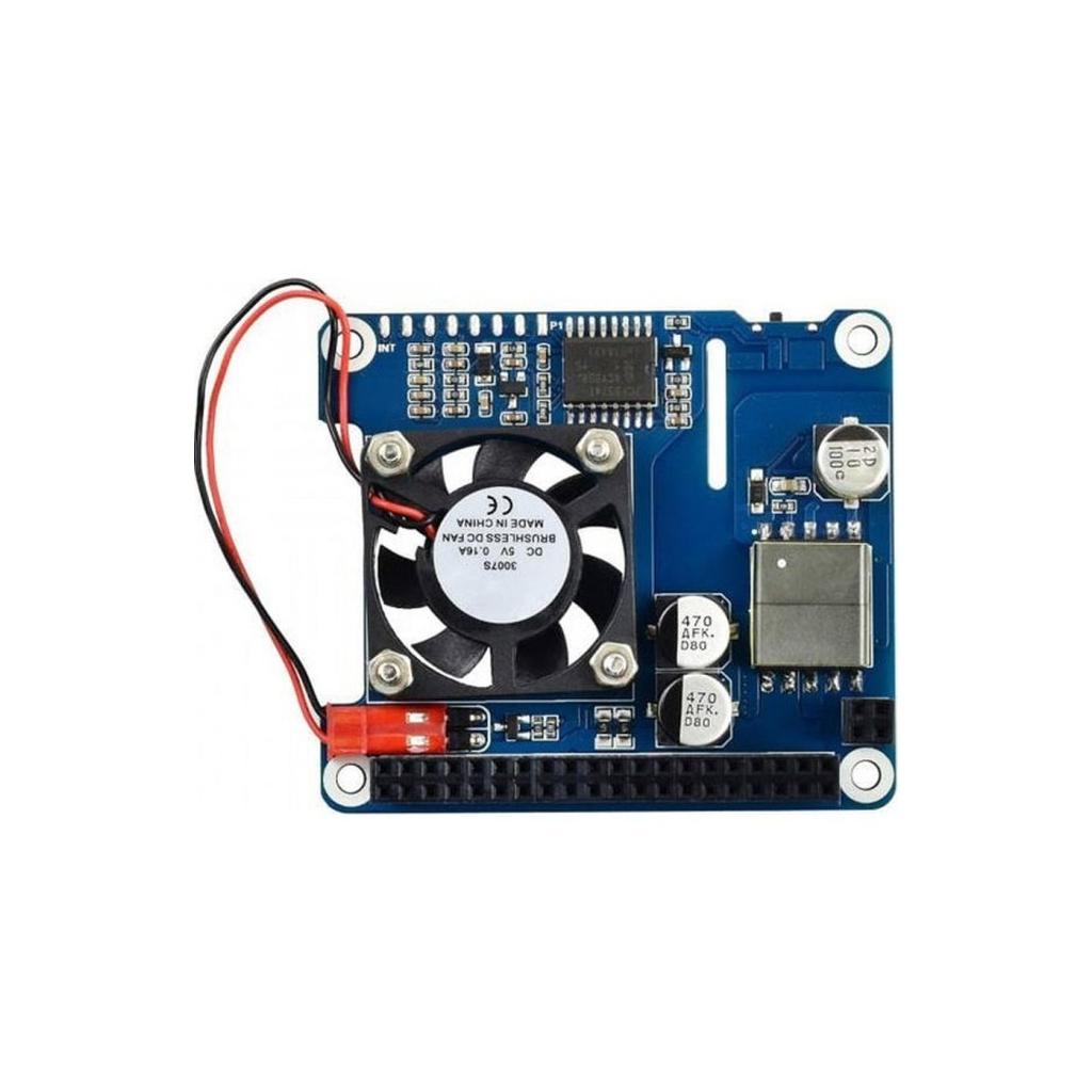Плата розширення для Мікро ПК Waveshare Плата розширення PoE HAT для Raspberry Pi 4 (WAV-18014)