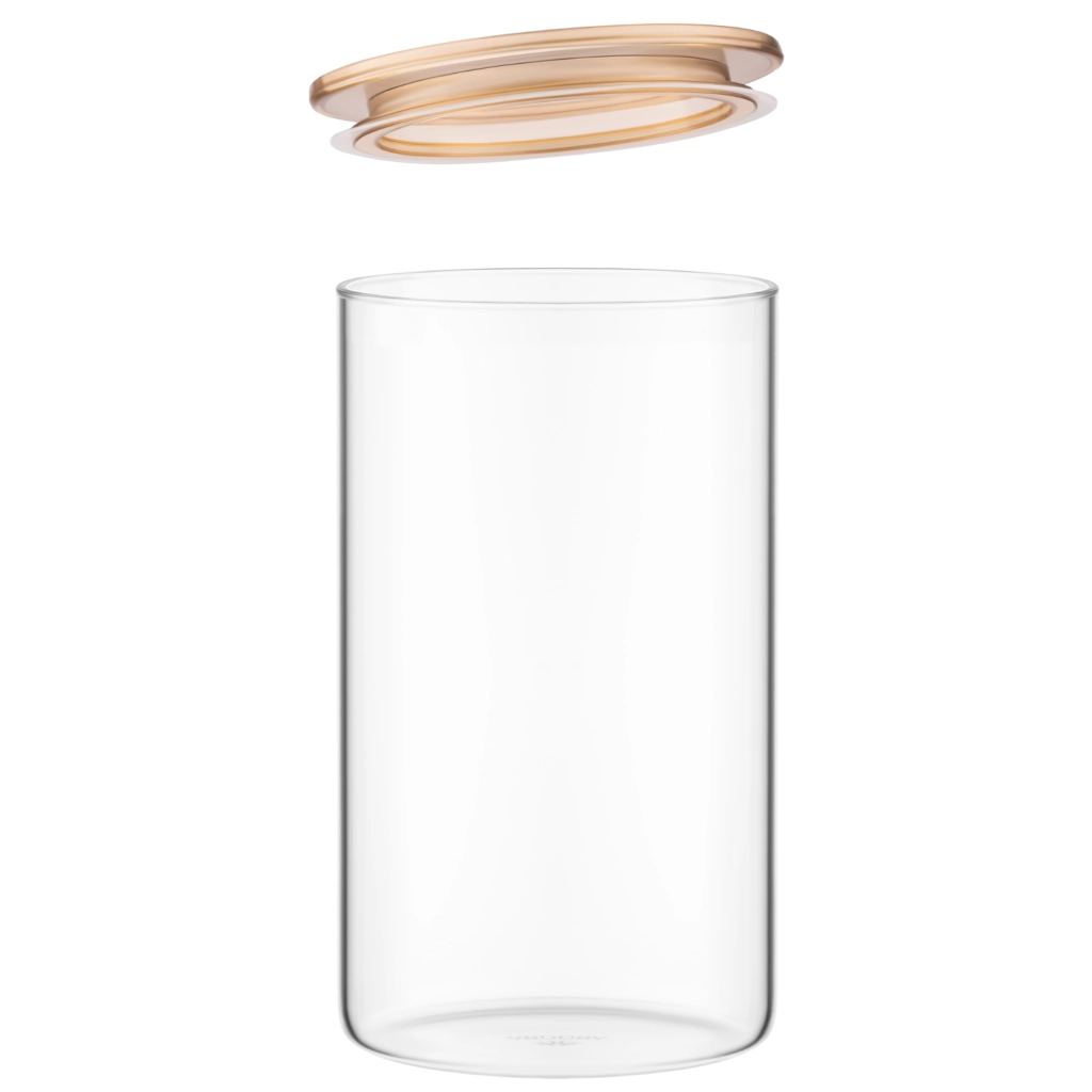 Банка Ardesto Fresh 1100 мл, скло, пластик, прозорий (AR1311SFM)