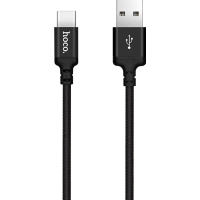Дата кабель USB 2.0 AM to USB-C 1.0m 3A nylon black HOCO (6957531062868)