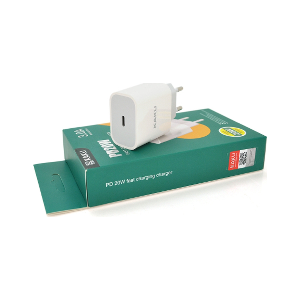 Зарядний пристрій KAKUSIGA USB-C PD20W white (KSC-500 HELI) Зарядний пристрій KAKUSIGA USB-C PD20W white (KSC-500 HELI)