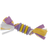 Dog toy MISOKO&CO Ring with ropes purple and yellow 20 cm (BEITR00181-VG)