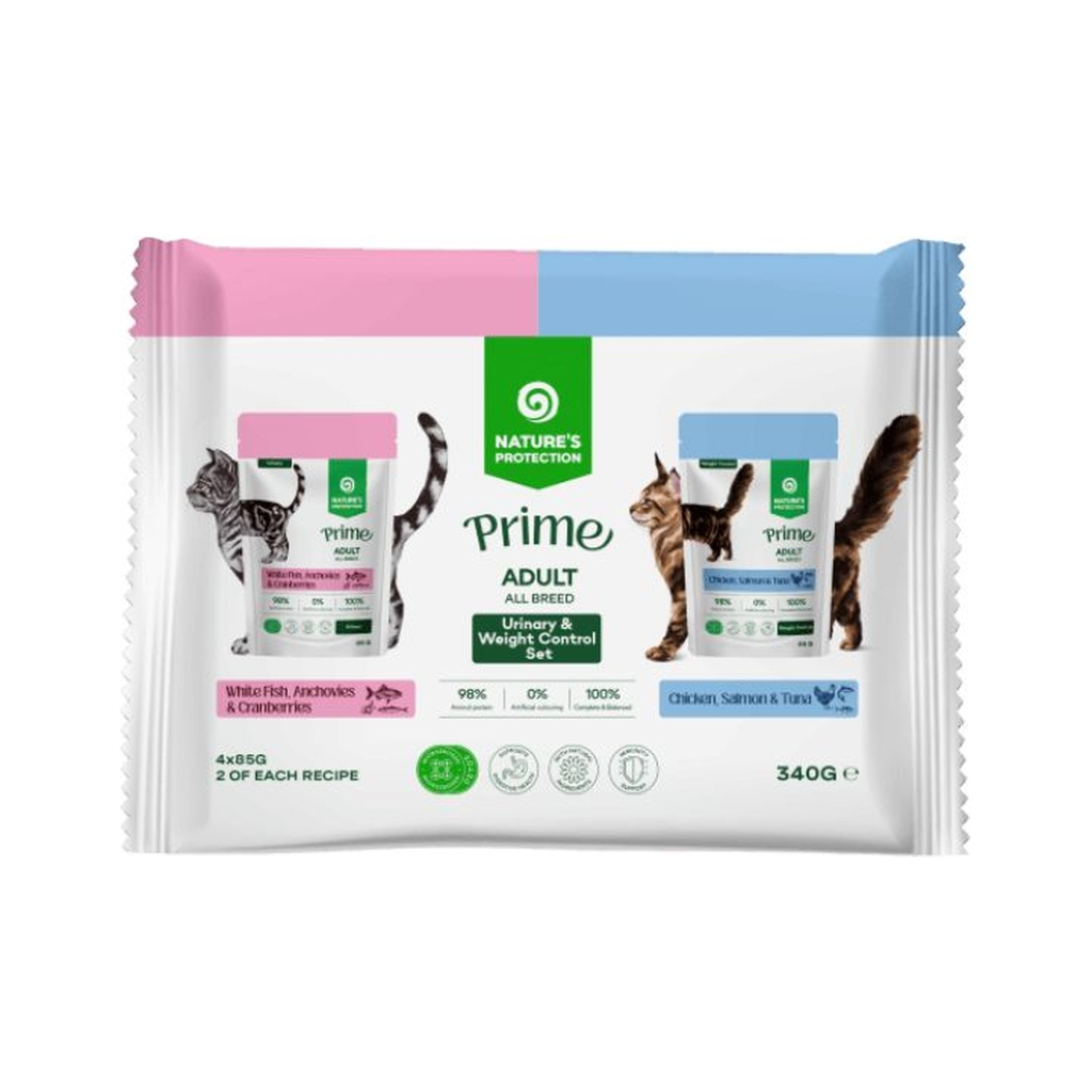 Вологий корм для кішок Nature's Protection Prime Multiple Functions Cats Set Adult 4x85 г (NPPR47920)
