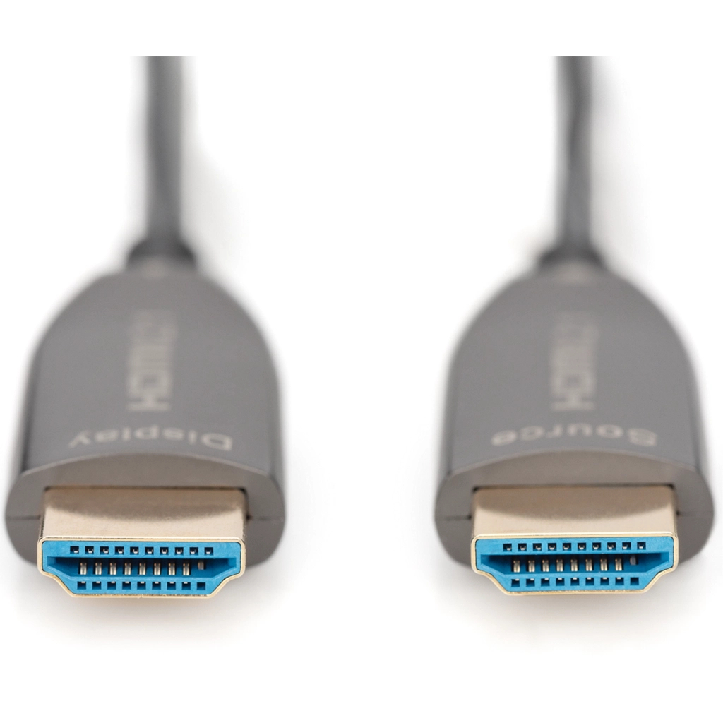 Кабель мультимедійний HDMI M to HDMI M 30m 8K AOC hybrid-fiber black Digitus (AK-330126-300-S)