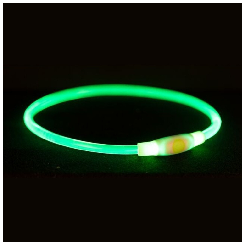 Нашийник для тварин Trixie Flash Light Ring USB мигаючий силіконовий зелений S–M 35 см/8 мм (4047974126608) Нашийник для тварин Trixie Flash Light Ring USB мигаючий силіконовий зелений S–M 35 см/8 мм (4047974126608)