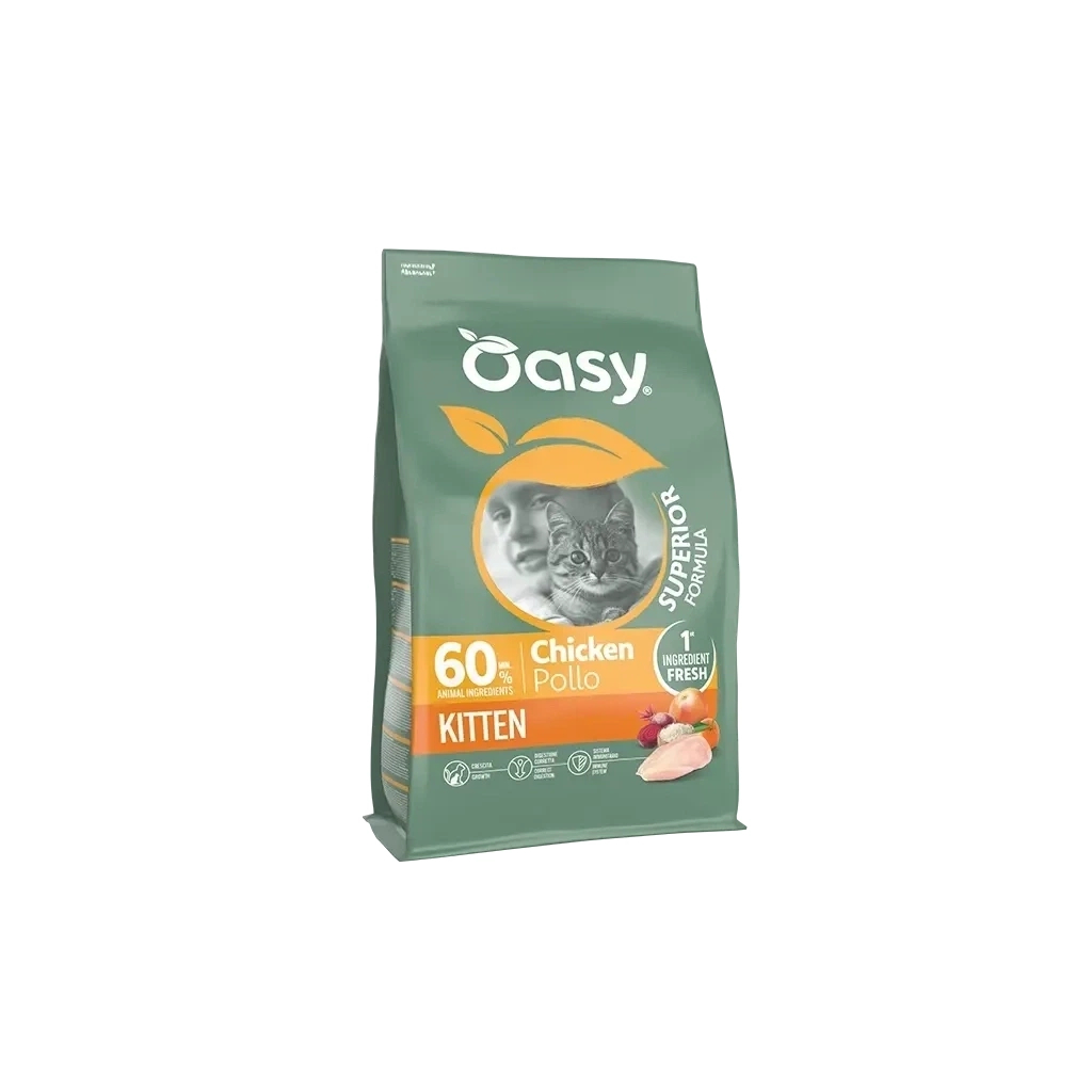 Сухий корм для кішок OASY Dry Cat Superior Kitten курка 300 г (8054329515457)