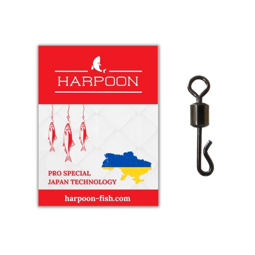 Вертлюг Harpoon швидкознімний No.4 7шт Срібний (2700000024874) Вертлюг Harpoon швидкознімний No.4 7шт Срібний (2700000024874)