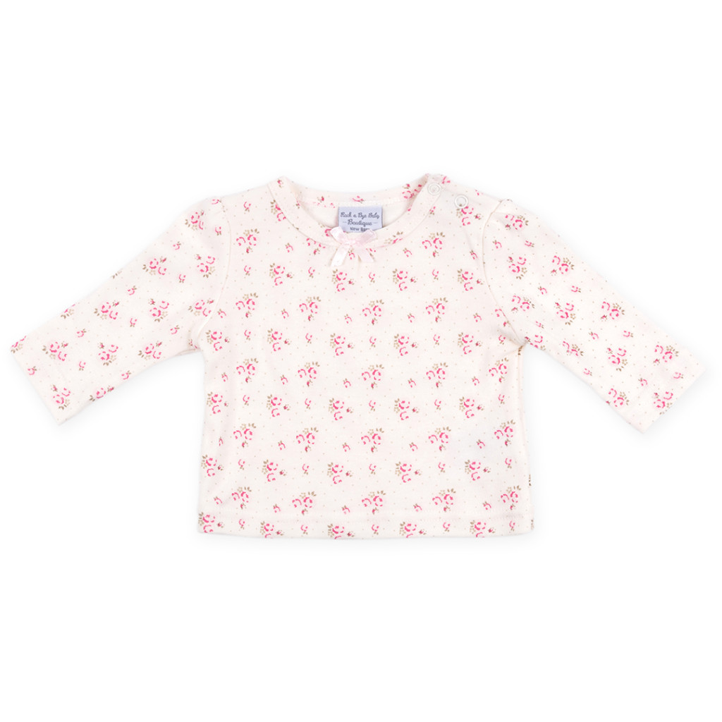 Набір дитячого одягу Luvena Fortuna велюровий рожевий з кроликом (EP6149.3-6)