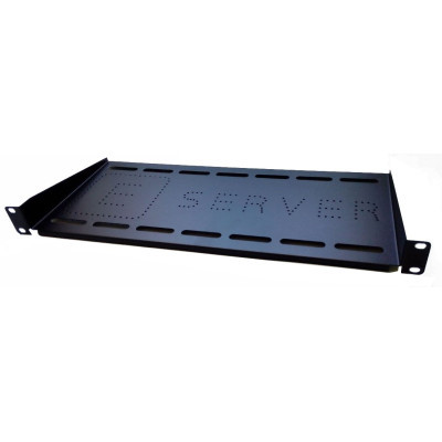 Shelf 19" ESERVER 1U glub. 250mm, console, black (PK-1U-250-B)
