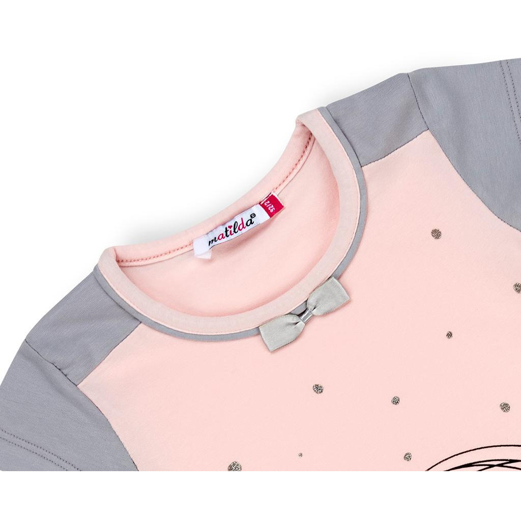Піжама дитяча Matilda сорочка Із зірочкамі (7992-2-98G-pink)