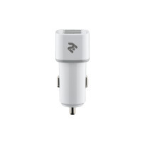 Зарядний пристрій 2E Dual USB Car Charger 2.4A&2.4A, white (2E-ACR01-W)