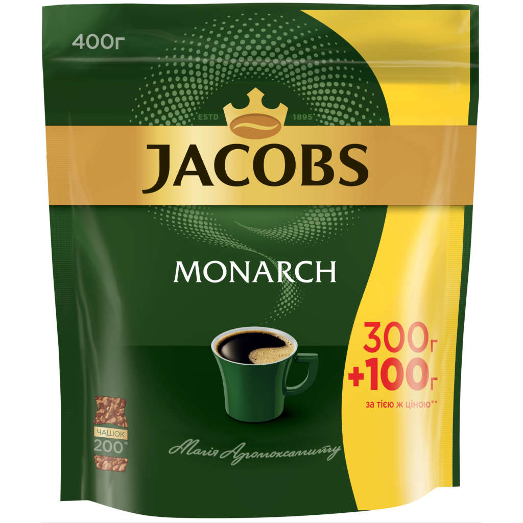 Кава Jacobs розчинна 400г, пакет (prpj.90854)