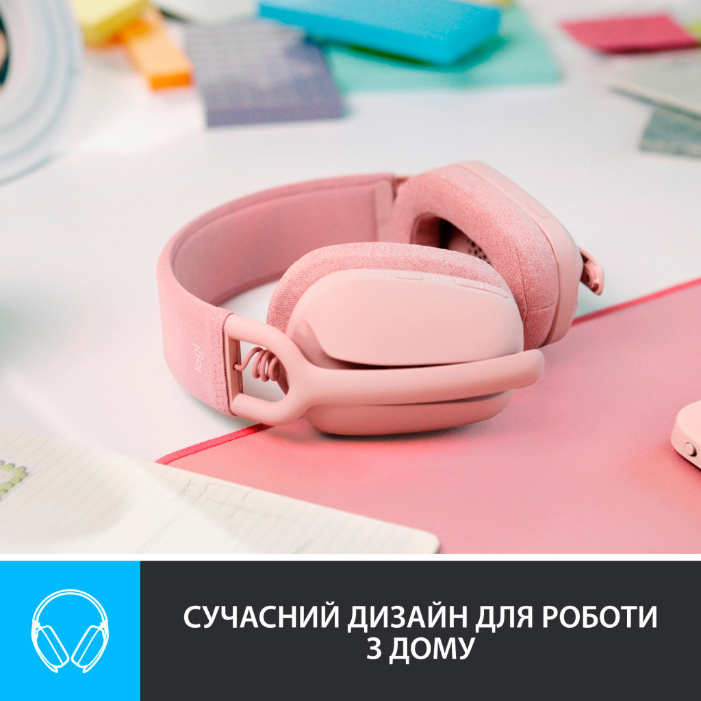 Навушники Logitech Zone Vibe 100 Wireless Rose (981-001224) Навушники Logitech Zone Vibe 100 Wireless Rose (981-001224)