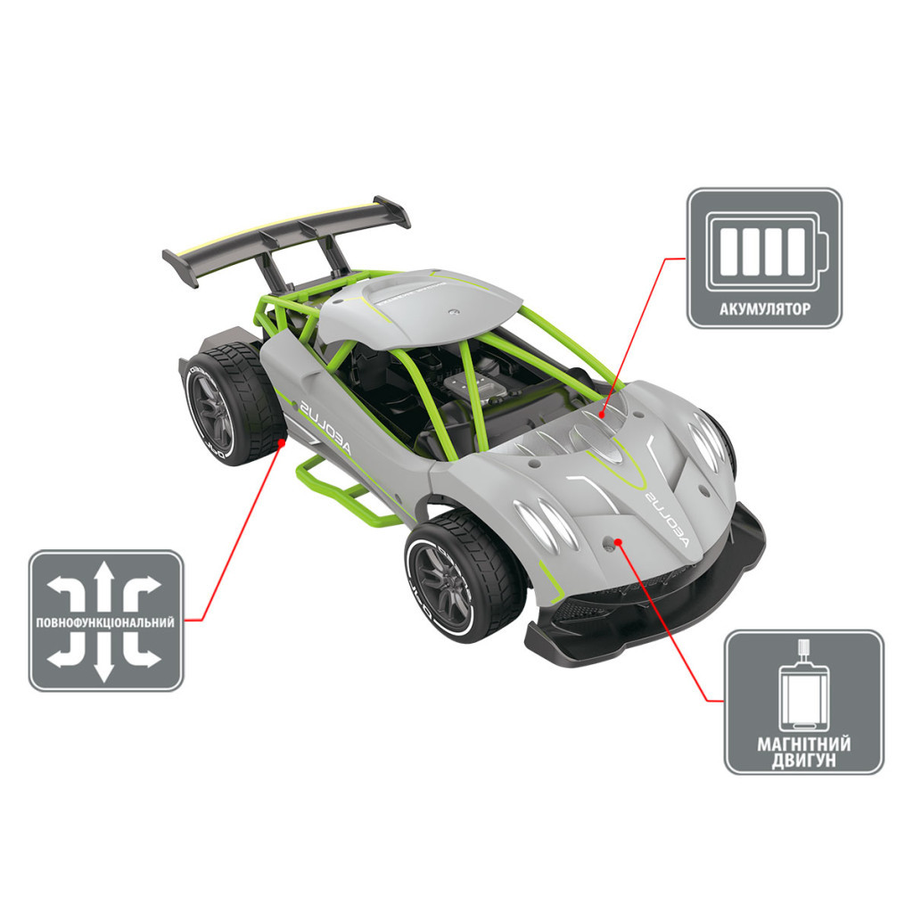 Радіокерована іграшка Sulong Toys Speed racing drift – Aeolus (сірий, 1:16) (SL-284RHG)