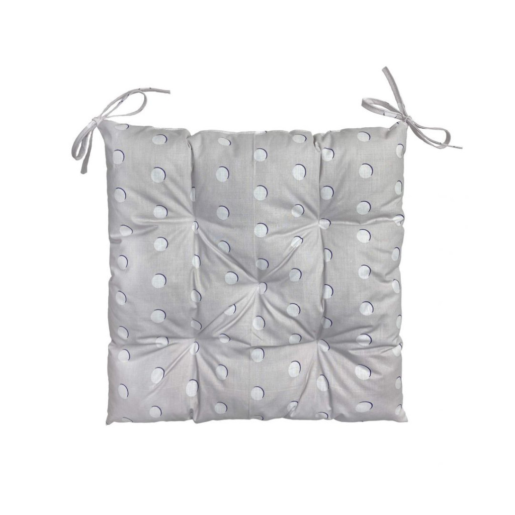Подушка на стілець Прованс Super 40x40 Сіра (4823093436985)