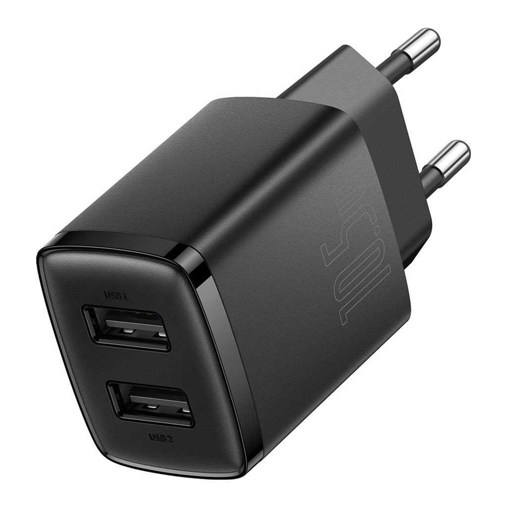 Зарядний пристрій Baseus Compact Charger 2U Black (CCXJ010201) Зарядний пристрій Baseus Compact Charger 2U Black (CCXJ010201)