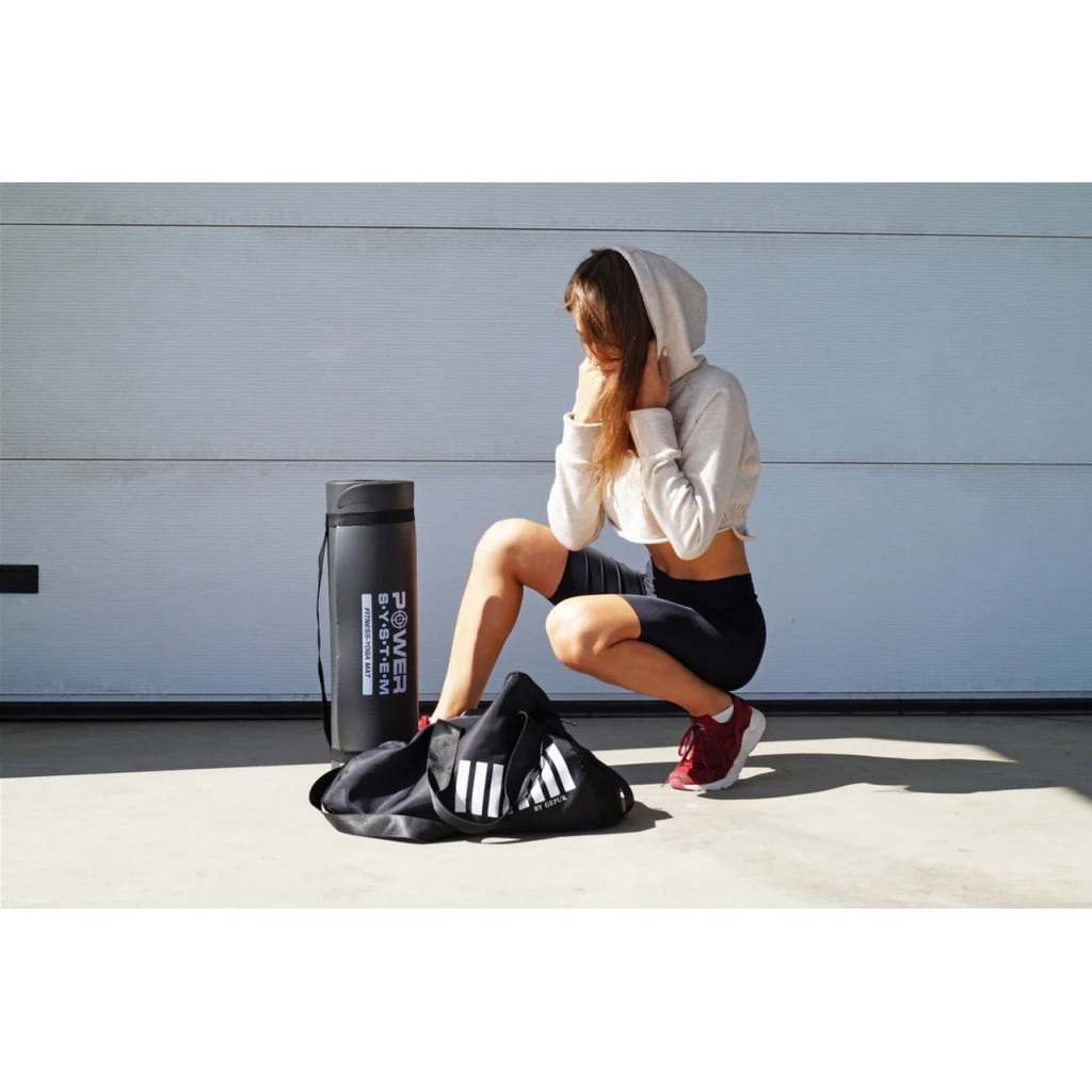 Килимок для йоги Power System PS-4017 NBR Fitness Yoga Mat Plus 180 х 61 х 1 см Black (PS-4017_Black)
