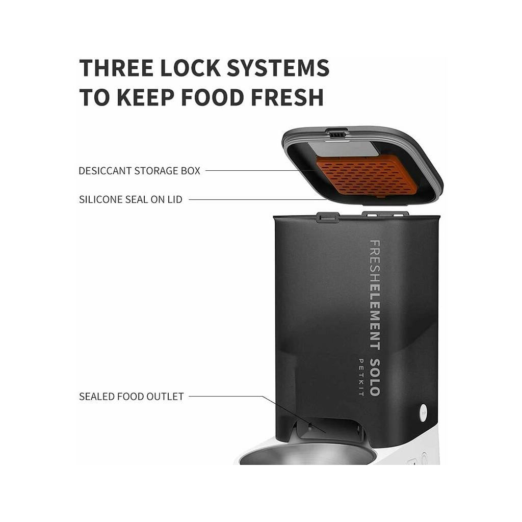 Універсальний посуд для тварин Petkit Fresh Element Solo Смарт-годівниця Dark Grey (P570)