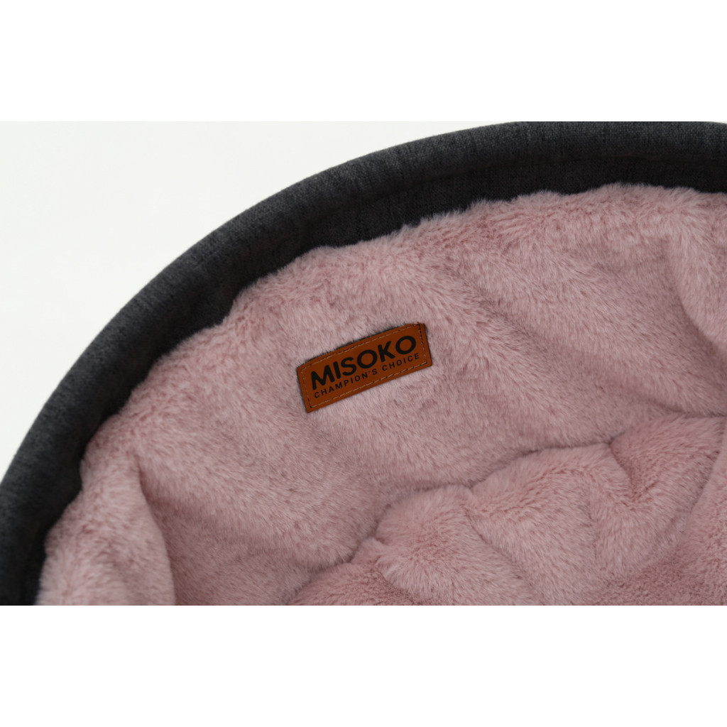 Лежак для тварин MISOKO&CO Pet bed round plush 45x45x22 см grey and pink (HOOP31839) Лежак для тварин MISOKO&CO Pet bed round plush 45x45x22 см grey and pink (HOOP31839)