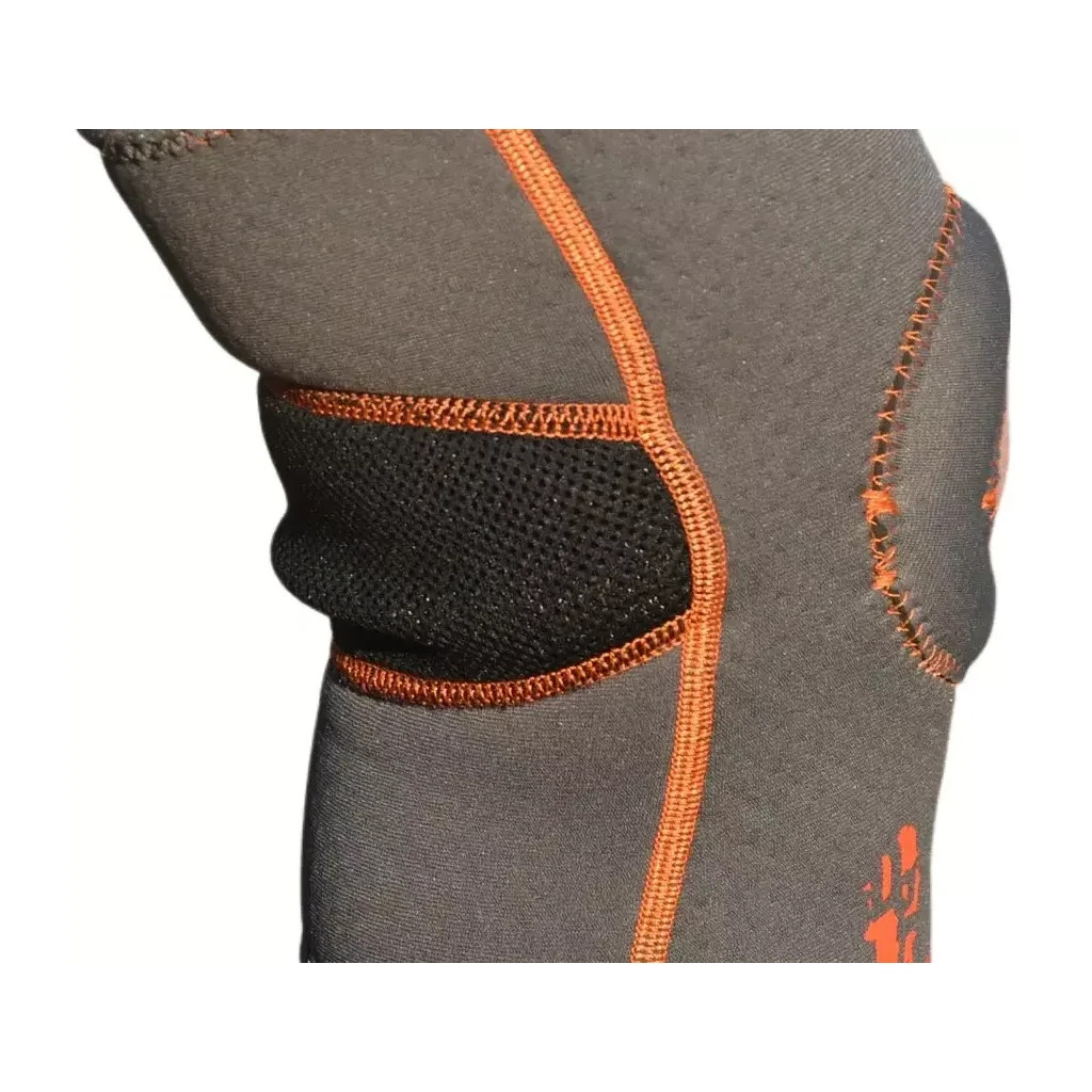 Фіксатор коліна MadMax MFA-297 Knee Support with Patella Stabilizer Dark Grey/Orange XL (MFA-297_XL)
