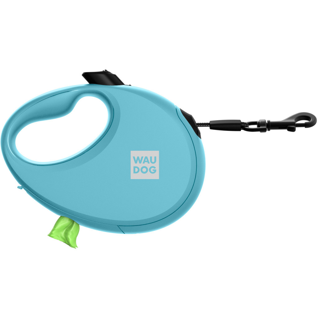 Повідець для собак WAUDOG R-leash з контейнером для пакетів L до 40 кг 5 м блакитний (26292) Повідець для собак WAUDOG R-leash з контейнером для пакетів L до 40 кг 5 м блакитний (26292)