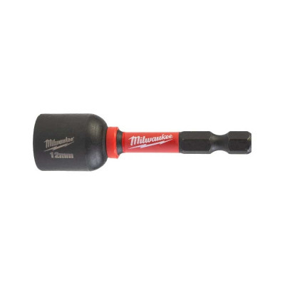 Головка магнітна Milwaukee 1/4", шестигранна, 12 мм Shockwave, ударостійка (4932492442)