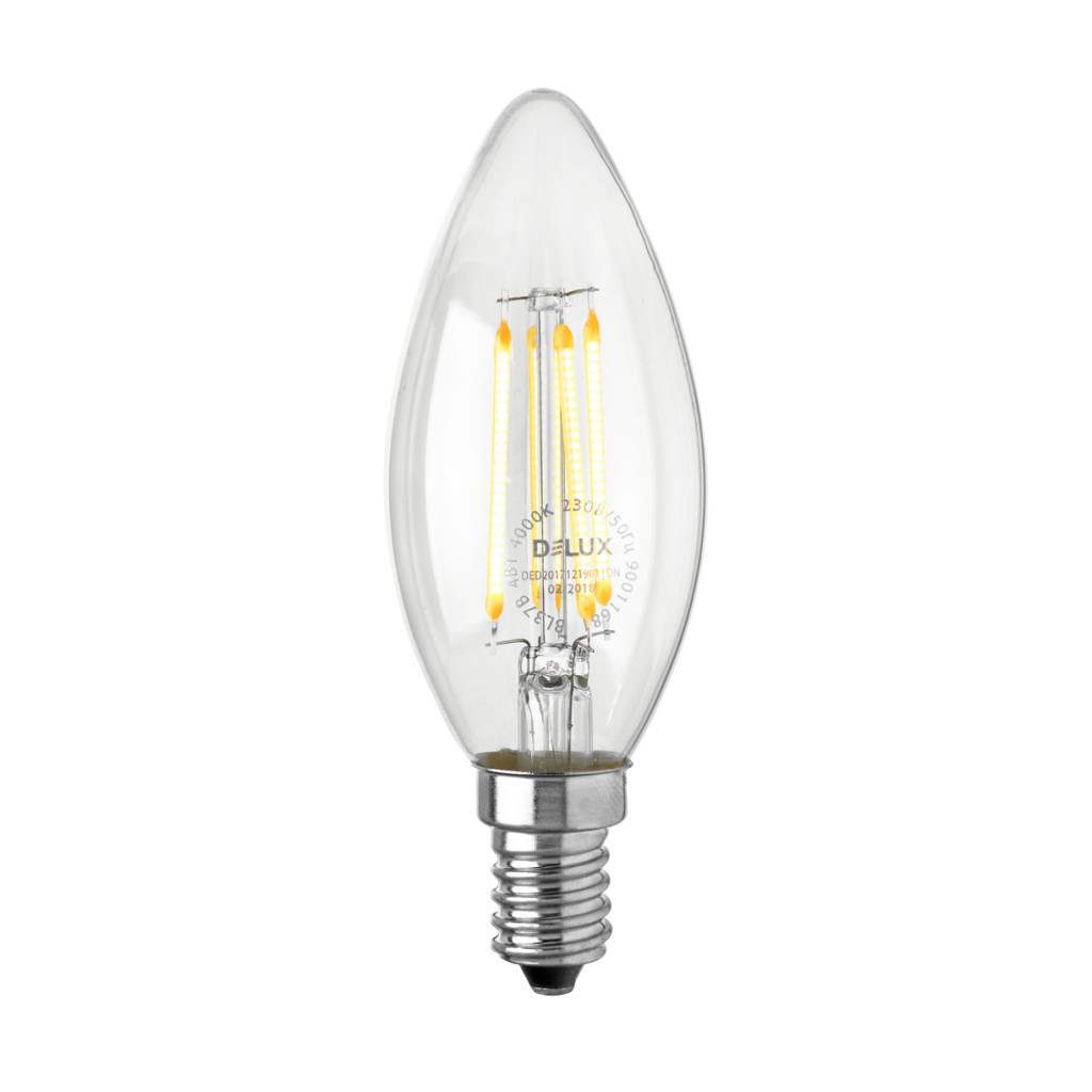 Лампочка Delux BL37B 4 Вт 4000K 220В E14 filament 3шт (90016735)